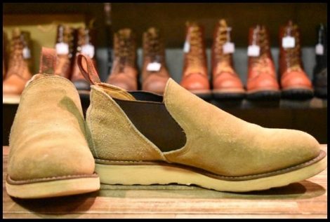 【8E 良品 90’S】レッドウィング 8148 ロメオ サイドゴア タンラフアウト ローカット 短靴 ベージュ ブーツ redwing HOPESMORE