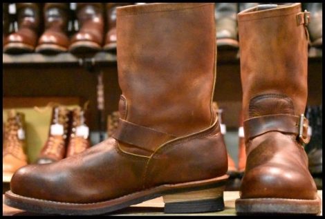【10D 良品 13年】レッドウィング 2972 エンジニア 茶 カッパー ラフ＆タフ ブラウン スチールトゥ プルオン ブーツ redwing HOPESMORE