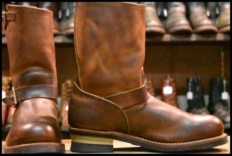 【10D 良品 13年】レッドウィング 2972 エンジニア 茶 カッパー ラフ＆タフ ブラウン スチールトゥ プルオン ブーツ redwing HOPESMORE