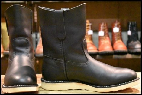 【8.5E 良品 13年】レッドウィング 8169 ペコス 黒 ブラッククローム プルオン クッションソール ブーツ redwing pecos HOPESMORE