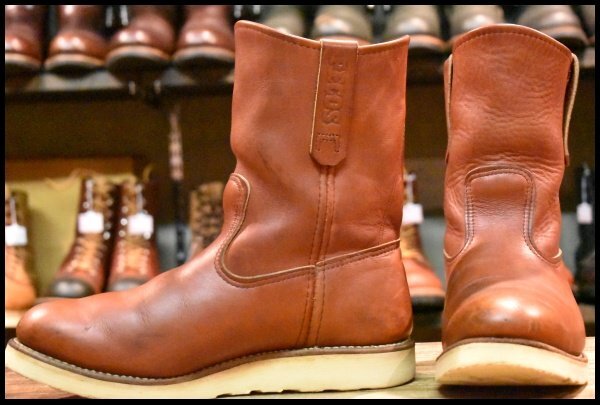 【7.5E 良品 08年】レッドウィング 8866 ペコス 赤茶 オロラセット クッションソール ブーツ redwing pecos HOPESMORE