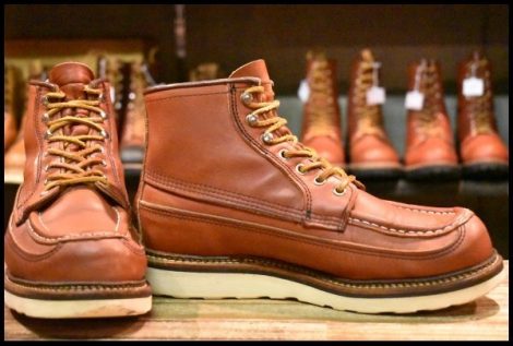 【7.5E 良品 14年】レッドウィング 9851 カヌーモック アイリッシュセッター 赤茶 オロラセット レースアップ ブーツ redwing HOPESMORE