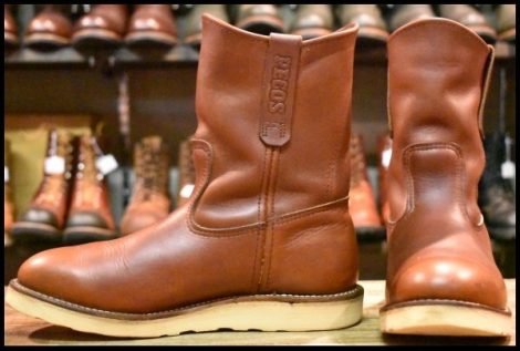 【7.5E 良品 06年】レッドウィング 8866 ペコス 赤茶 オロラセット プルオン クッションソール ブーツ redwing pecos HOPESMORE