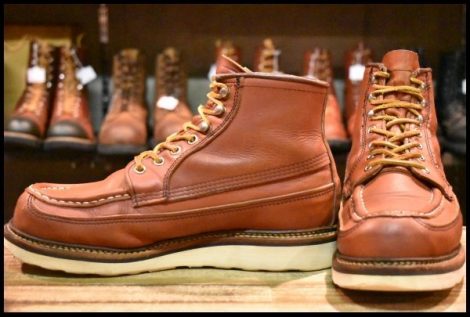 【7.5E 良品 14年】レッドウィング 9851 カヌーモック アイリッシュセッター 赤茶 オロラセット レースアップ ブーツ redwing HOPESMORE