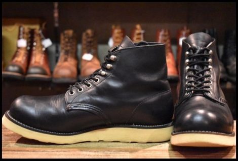 【8D 良品 犬タグ】レッドウィング 8165 アイリッシュセッター 黒 ブラッククローム プレーン 編み上げ ブーツ redwing HOPESMORE