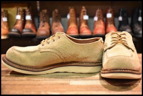 【8.5D 中古 15年】レッドウィング 8097 スエード オックスフォード ラフアウト モックトゥ ローカット 短靴 ブーツ redwing HOPESMORE