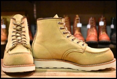 【7.5D 美品 25年】レッドウィング 8833 スエード アイリッシュセッター ホーソーン ラフアウト モック ブーツ redwing HOPESMORE