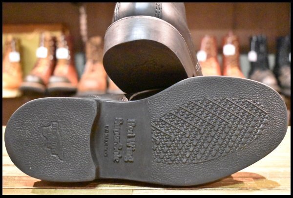 8.5D 美品 羽タグ 90'S】レッドウィング 8133 スーパーソール 黒