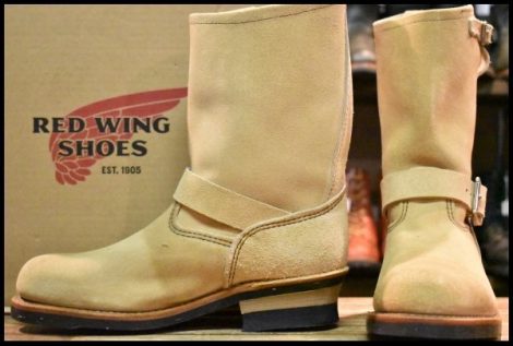 【8D 未使用 08年】レッドウィング 8268 スエード エンジニア ホーソーンアビレーンラフアウト スチールトゥ ブーツ redwing HOPESMORE