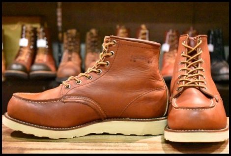 【8.5EE 美品 半円犬タグ 94年04月刻印】レッドウィング 875 アイリッシュセッター 赤茶 オロラセット モック ブーツ redwing HOPESMORE