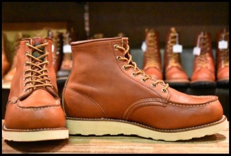【8.5EE 美品 半円犬タグ 94年04月刻印】レッドウィング 875 アイリッシュセッター 赤茶 オロラセット モック ブーツ redwing HOPESMORE