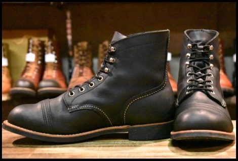 【9.5D 美品 20年】レッドウィング 8084 アイアンレンジャー ブラック ハーネス 黒 キャップドトゥ 編み上げ ブーツ redwing HOPESMORE