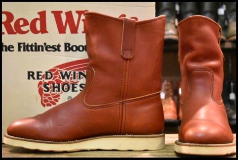 【10E DEAD 緑犬タグ 96年】レッドウィング 866 ペコス 赤茶 オロラセット クッションソール ブーツ redwing pecos HOPESMORE