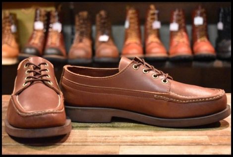 【8EE 良品】RUSSELL MOCCASIN ラッセルモカシン オックスフォード ブラウン シングルモカシン 短靴 ブーツ HOPESMORE