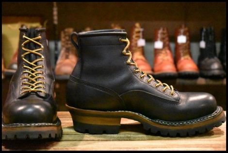 【9E 箱付 美品】WHITE’S ホワイツ スモークジャンパーLTT 350LTT-V ブラック 黒 ビブラム100シングル 編み上げ ブーツ HOPESMORE