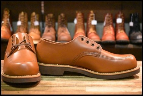 【9D 未使用 12年】レッドウィング 9203 ガレージマン シューズ 茶 マデイラ シャパラル 短靴 ローカット ブーツ redwing HOPESMORE