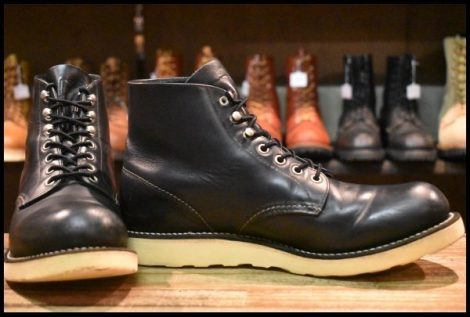 【9.5D 良品 08年】レッドウィング 8165 アイリッシュセッター 黒 ブラッククローム プレーントゥ 編み上げ ブーツ redwing HOPESMORE
