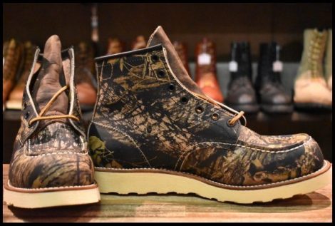 【9D 箱付 DEAD 03年】レッドウィング 8150 アイリッシュセッター リアルツリー 迷彩 カモフラ モックトゥ ブーツ redwing HOPESMORE