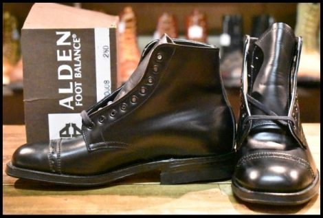 【2.5D 箱付 DEAD キッズ】ALDEN オールデン 502 ブーツ 黒 ブラック カーフ 編み上げ ビンテージ ファーストシューズ 入学式 HOPESMORE