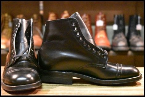 【2.5D 箱付 DEAD キッズ】ALDEN オールデン 502 ブーツ 黒 ブラック カーフ 編み上げ ビンテージ ファーストシューズ 入学式 HOPESMORE