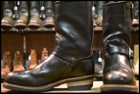 【7.5D 良品 PT83 92年03月刻印】レッドウィング 8270 ナイフポケット エンジニア ブラック スチールトゥ ブーツ redwing PT91 HOPESMORE