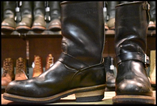 【7.5D 良品 PT83 92年03月刻印】レッドウィング 8270 ナイフポケット エンジニア ブラック スチールトゥ ブーツ redwing PT91 HOPESMORE