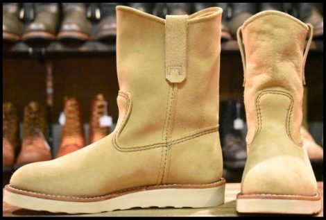 【6D 良品 25年】レッドウィング 8168 スエード ペコス ホーソーン アビレーン ラフアウト ベージュ ブーツ redwing pecos HOPESMORE