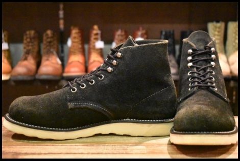 【9.5D 良品 BEAMS別注 06年】レッドウィング 8174 黒スエード アイリッシュセッター ブラック ラフアウト 編み上げ ブーツ HOPESMORE