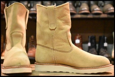 【6D 良品 25年】レッドウィング 8168 スエード ペコス ホーソーン アビレーン ラフアウト ベージュ ブーツ redwing pecos HOPESMORE