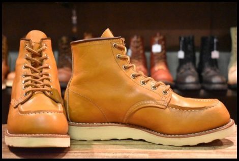 【8E 美品 12年】レッドウィング 9875 アイリッシュセッター ゴールドラセット モックトゥ レースアップ ブーツ redwing HOPESMORE