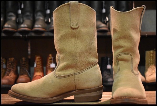 【8E 良品 07年】レッドウィング 8156 スエード ペコス ベージュ ホーソーン アビレーンラフアウト ブーツ redwing pecos HOPESMORE