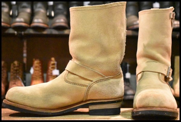 【11D 良品 08年】レッドウィング 8268 スエード エンジニア ホーソーンアビレーン ラフアウト スチールトゥ ブーツ redwing HOPESMORE