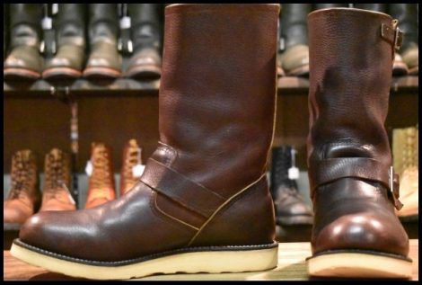 【9D 良品 08年】レッドウィング 2970 エンジニア 茶 ブラウン スチール無し トラクショントレッド ブーツ redwing HOPESMORE