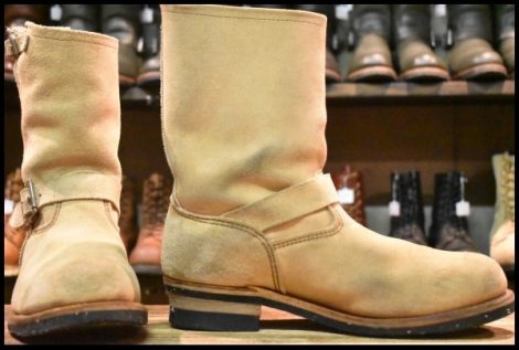 【11D 良品 08年】レッドウィング 8268 スエード エンジニア ホーソーンアビレーン ラフアウト スチールトゥ ブーツ redwing HOPESMORE