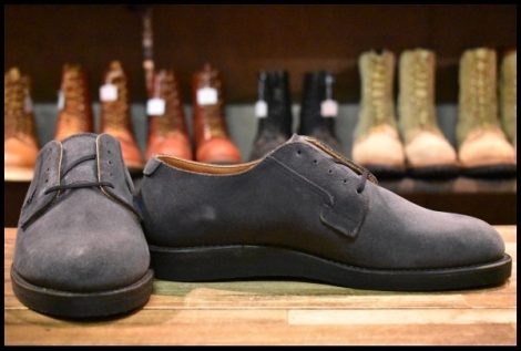 【8.5D 箱付 未使用 BEAMS別注 13年】レッドウィング 9110 ネイビー スエード オックスフォード ポストマン 短靴 ブーツ redwing HOPESMORE