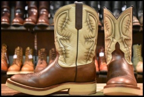 【8D 良品】ANDERSON BEAN アンダーソンビーン ローパーブーツ 6235B ツートン ブラウン×ベージュ リオス ブーツ HOPESMORE