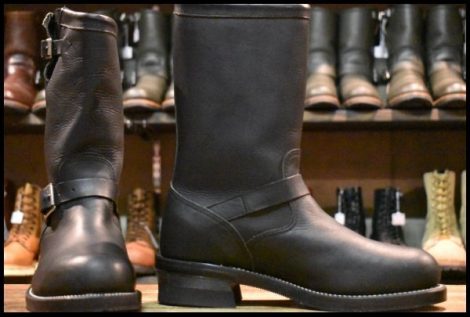 【8.5E 美品 PT91 黒タグ 96年】Chippewa チペワ 27863 エンジニア 黒 ブラック スチールトゥ 11インチハイト ブーツ HOPESMORE
