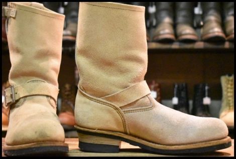 【8.5D 良品 08年】レッドウィング 8268 スエード エンジニア ホーソーンアビレーン ラフアウト スチールトゥ ブーツ redwing HOPESMORE