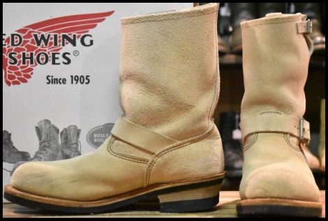 【9.5D 良品 08年】レッドウィング 8268 スエード エンジニア ホーソーンアビレーンラフアウト スチールトゥ ブーツ redwing HOPESMORE