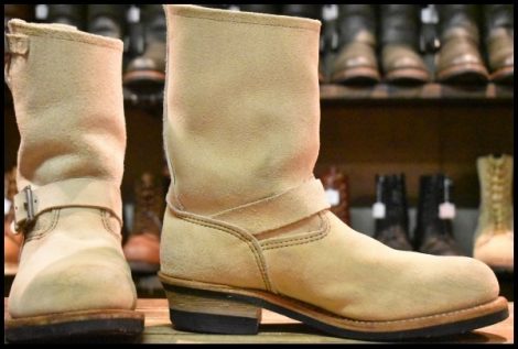 【9.5D 良品 08年】レッドウィング 8268 スエード エンジニア ホーソーンアビレーンラフアウト スチールトゥ ブーツ redwing HOPESMORE