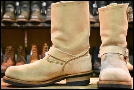 【8.5D 良品 08年】レッドウィング 8268 スエード エンジニア ホーソーンアビレーン ラフアウト スチールトゥ ブーツ redwing HOPESMORE