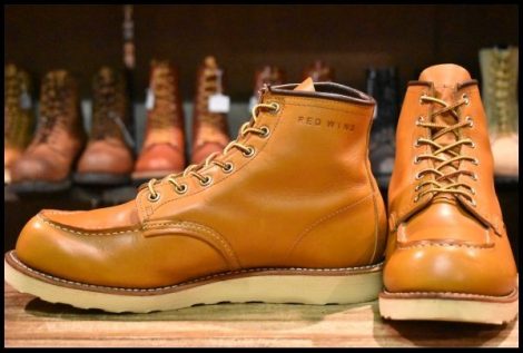 【10E 良品 11年】レッドウィング 9875 アイリッシュセッター ゴールドラセット モックトゥ レースアップ ブーツ redwing HOPESMORE