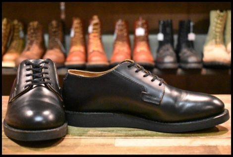 【7D 箱付 美品 14年】レッドウィング 101 ポストマン シューズ 黒 ブラック シャパラル 短靴 ローカット ブーツ redwing HOPESMORE