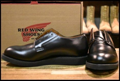 【9D 箱付 未使用 25年】レッドウィング 101 ポストマン シューズ 黒 ブラック シャパラル 短靴 レースアップ ブーツ redwing HOPESMORE
