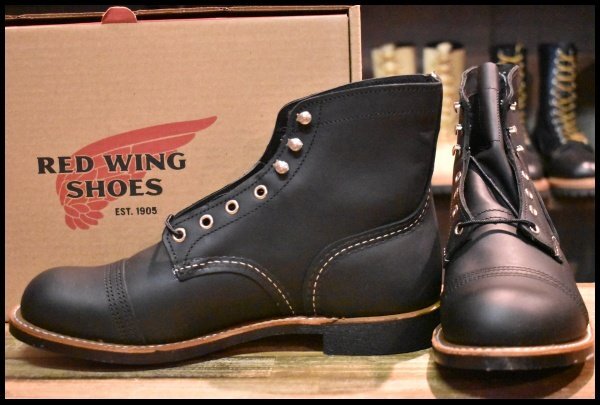 【8.5D 箱付 未使用 23年】レッドウィング 8084 アイアンレンジャー ブラック ハーネス 黒 キャップトゥ ブーツ redwing HOPESMORE