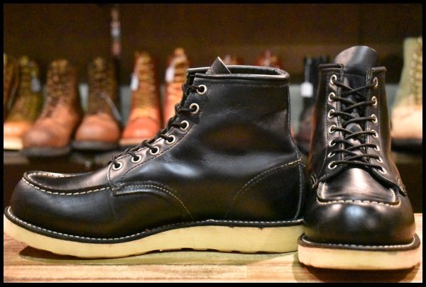 【7.5E 良品 09年】レッドウィング 8179 アイリッシュセッター 黒 ブラッククローム モックトゥ 編み上げ ブーツ redwing HOPESMORE