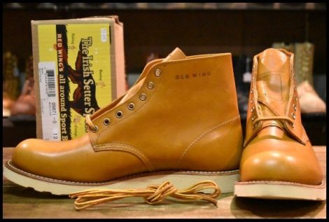 【12EE 未使用 16年】レッドウィング 9871 ゴールドラセット アイリッシュセッター プレーントゥ 編み上げ ブーツ redwing HOPESMORE