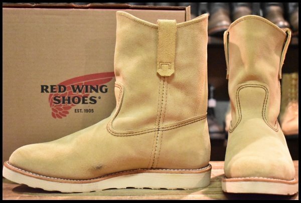 【10.5E 箱付 美品 25年】レッドウィング 8168 スエード ペコス ホーソーン アビレーン ラフアウト ブーツ redwing pecos HOPESMORE