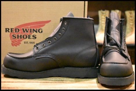 【7D 箱付 未使用 24年】レッドウィング 8074 アイリッシュセッター 黒 ブラックハーネス モックトゥ 編み上げ ブーツ redwing HOPESMORE