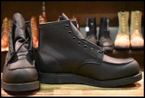 【9D 箱付 未使用 24年】レッドウィング 8074 アイリッシュセッター 黒 ブラックハーネス モックトゥ 編み上げ ブーツ redwing HOPESMORE